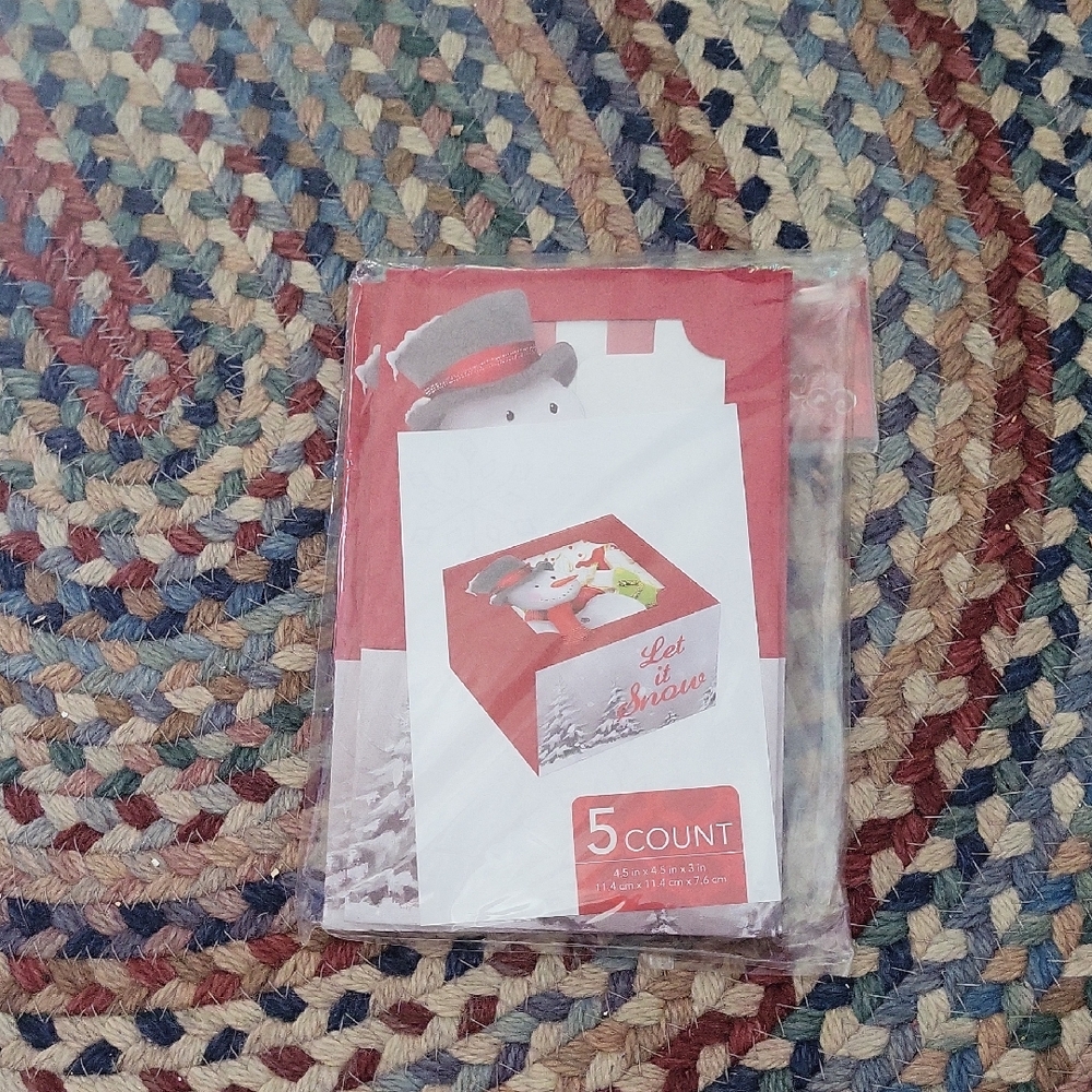 Festive Snowman Party Bags - Red